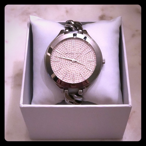 Michael Kors Jewelry - MK Chain Link Rhinestone Watch